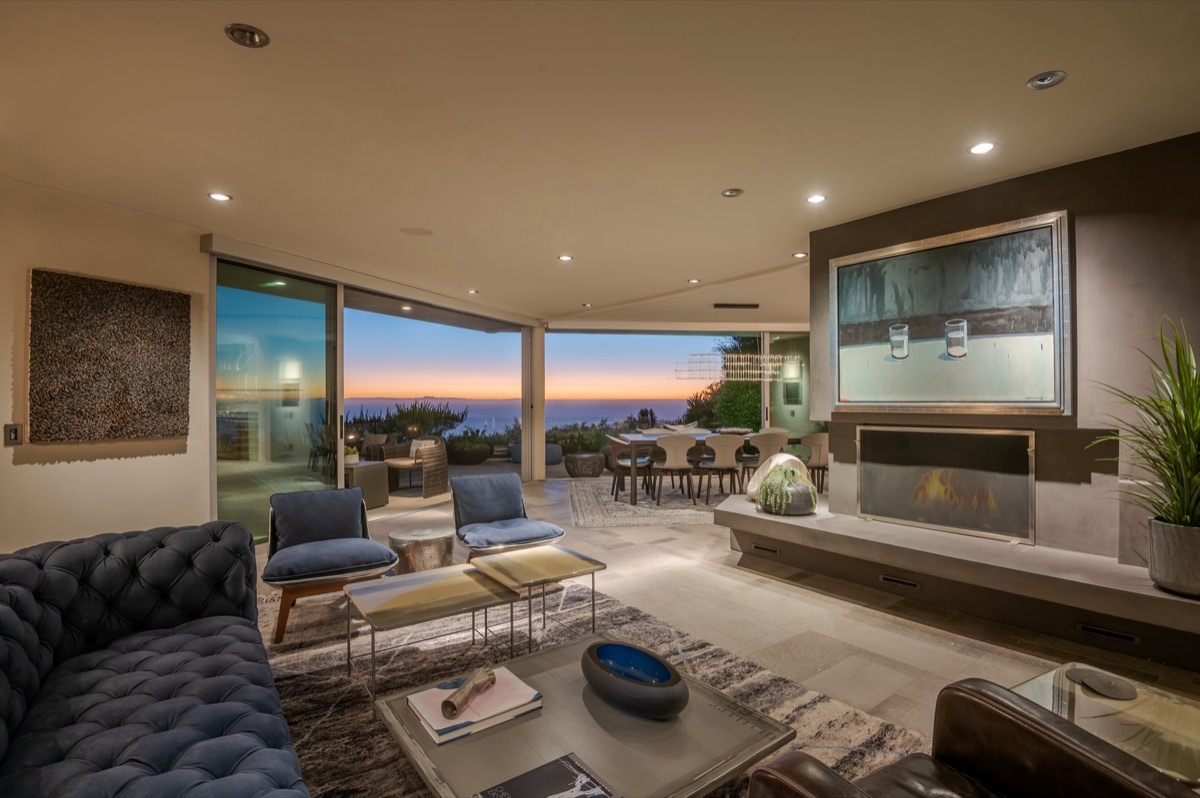 Living room at dusk
